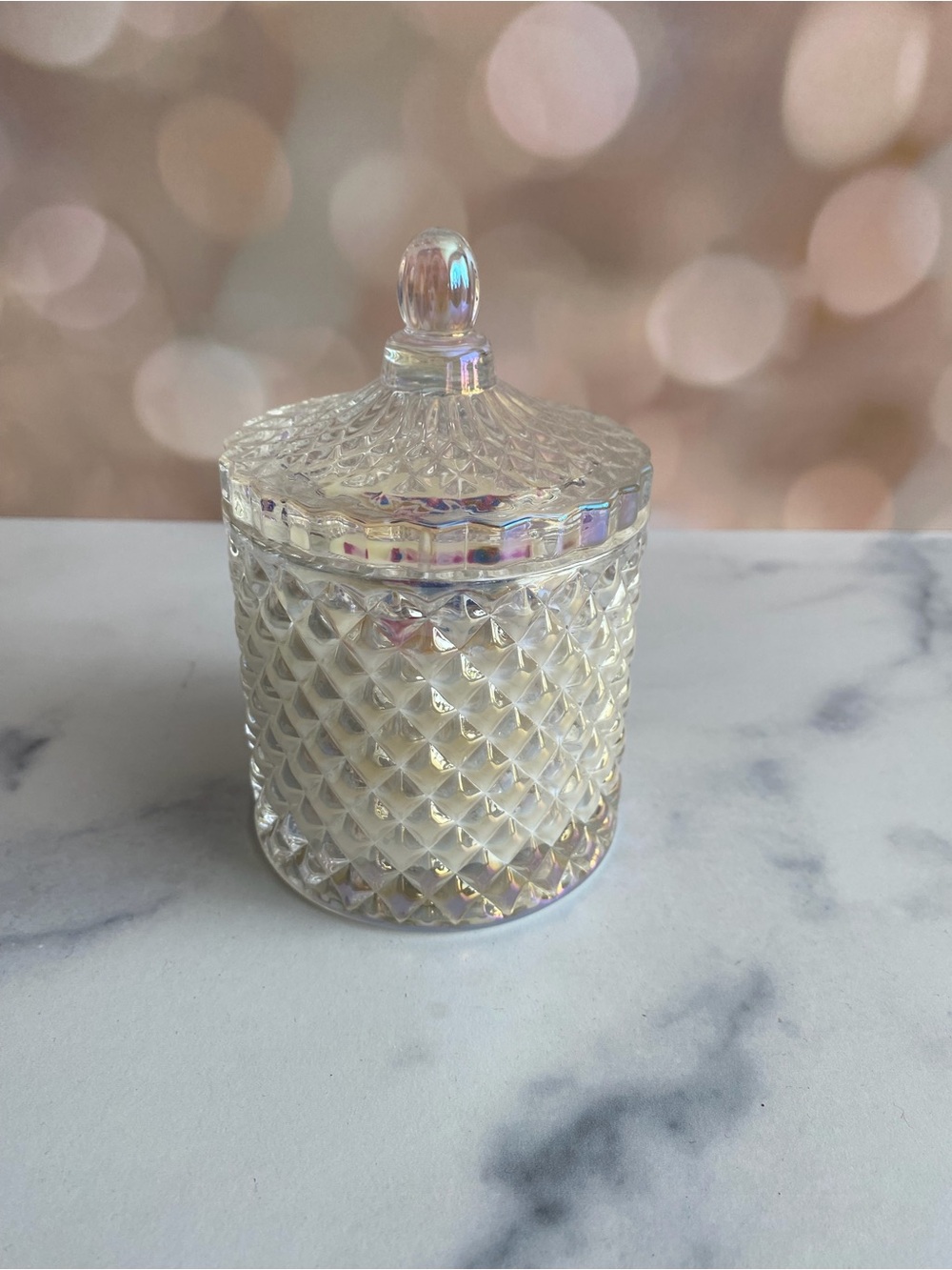 Handmade White Crystal Butterfly Soy Wax Candle